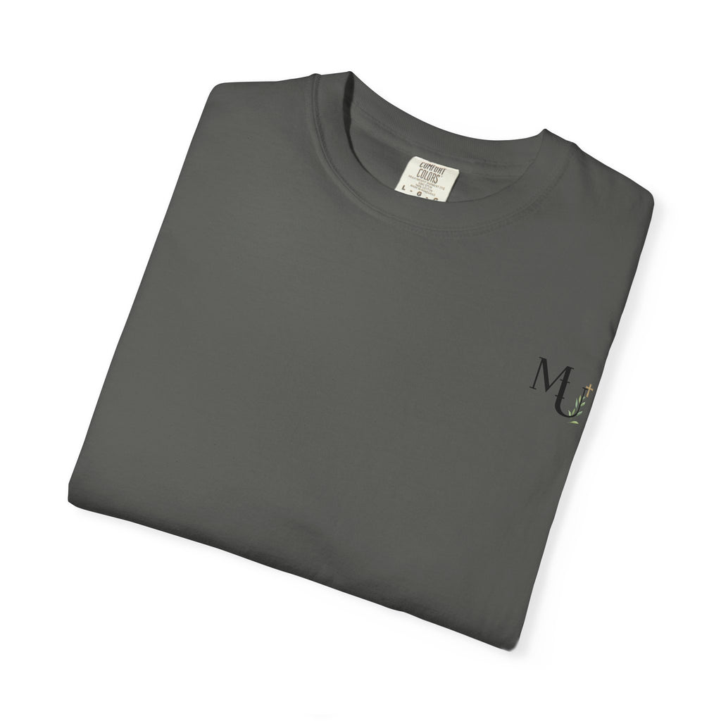MU Brand Motto, Faith Through Trials Graphic T-Shirt in Comfort Colors