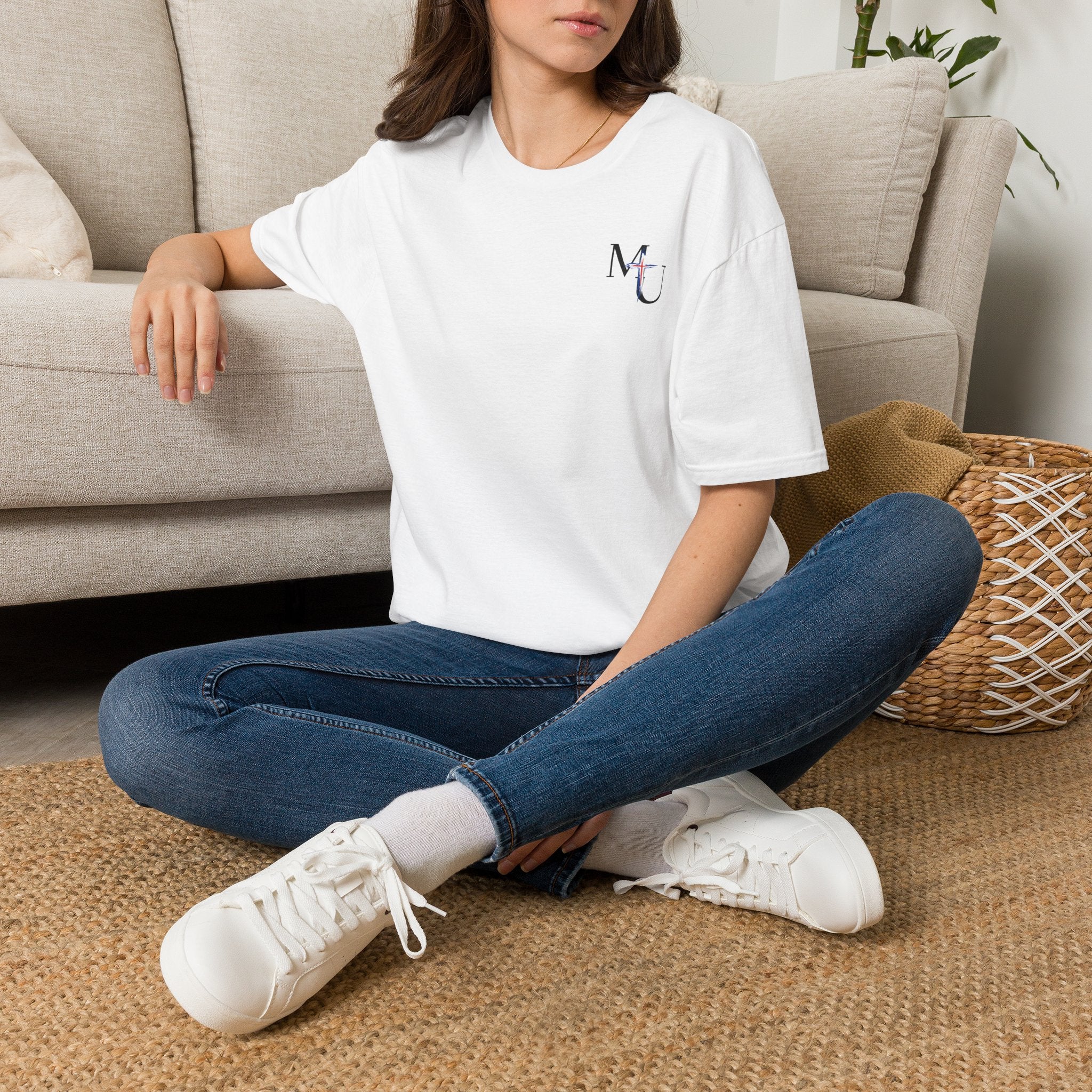 Minimal MU Monogram T‑Shirt — Patriotic Shirt