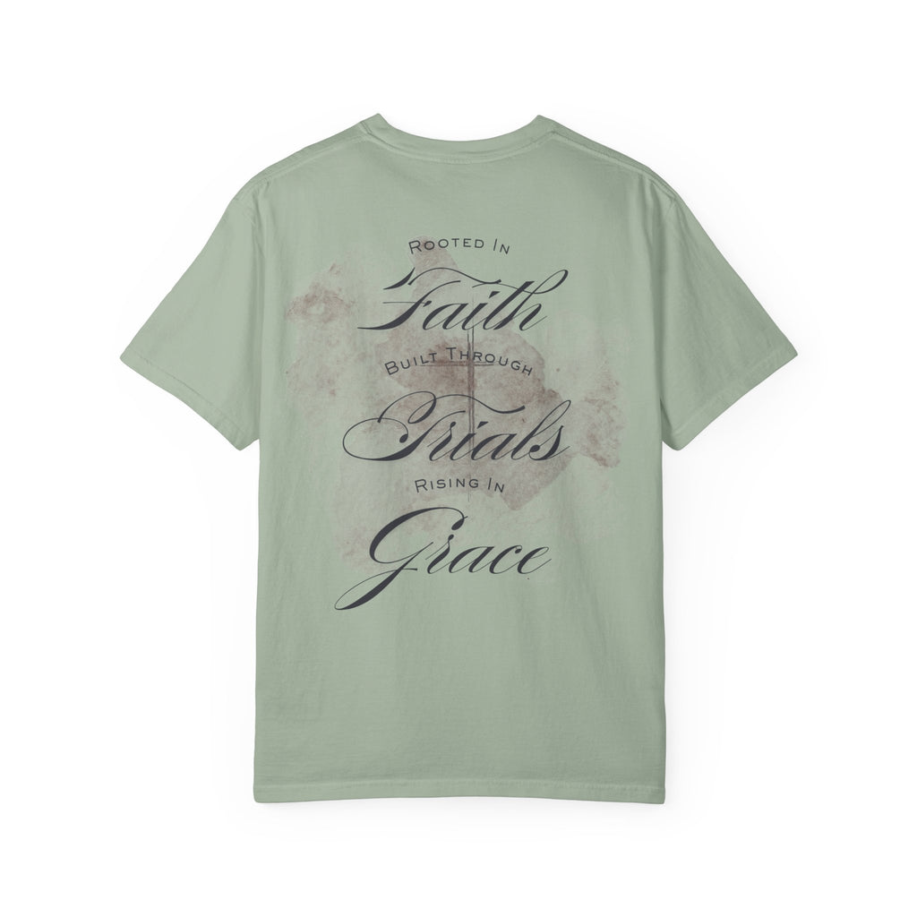 MU Brand Motto, Faith Through Trials Graphic T-Shirt in Comfort Colors