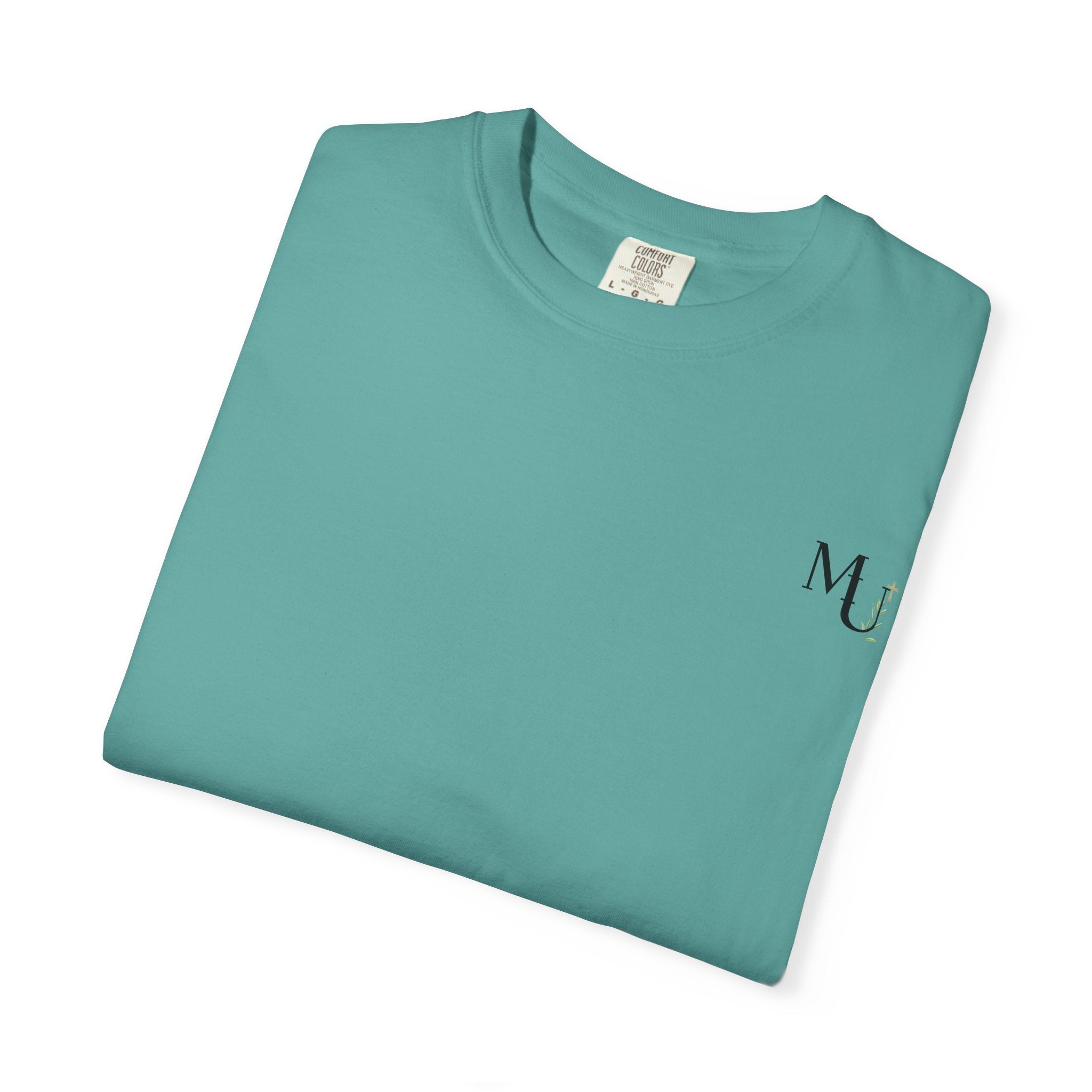 MU Brand Motto, Faith Through Trials Graphic T-Shirt in Comfort Colors