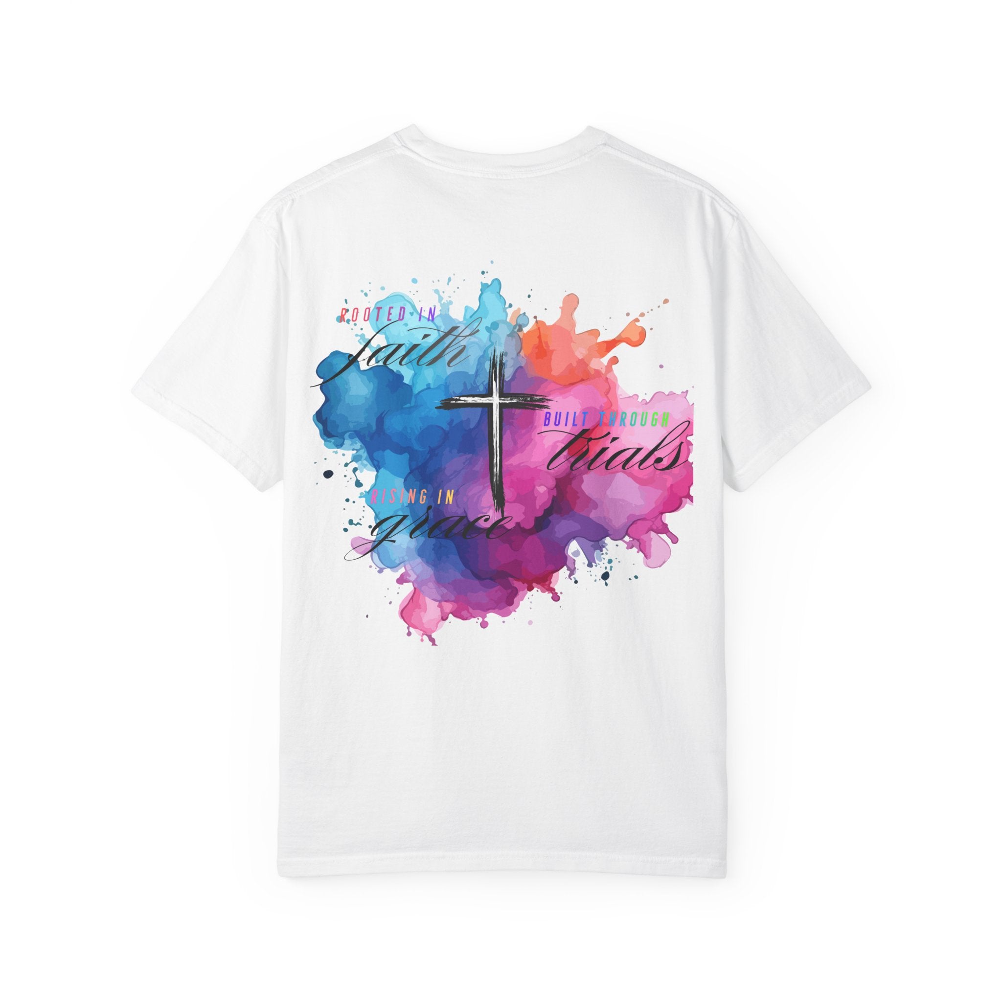 Faith Cross Watercolor T-Shirt — Inspirational Christian Tee