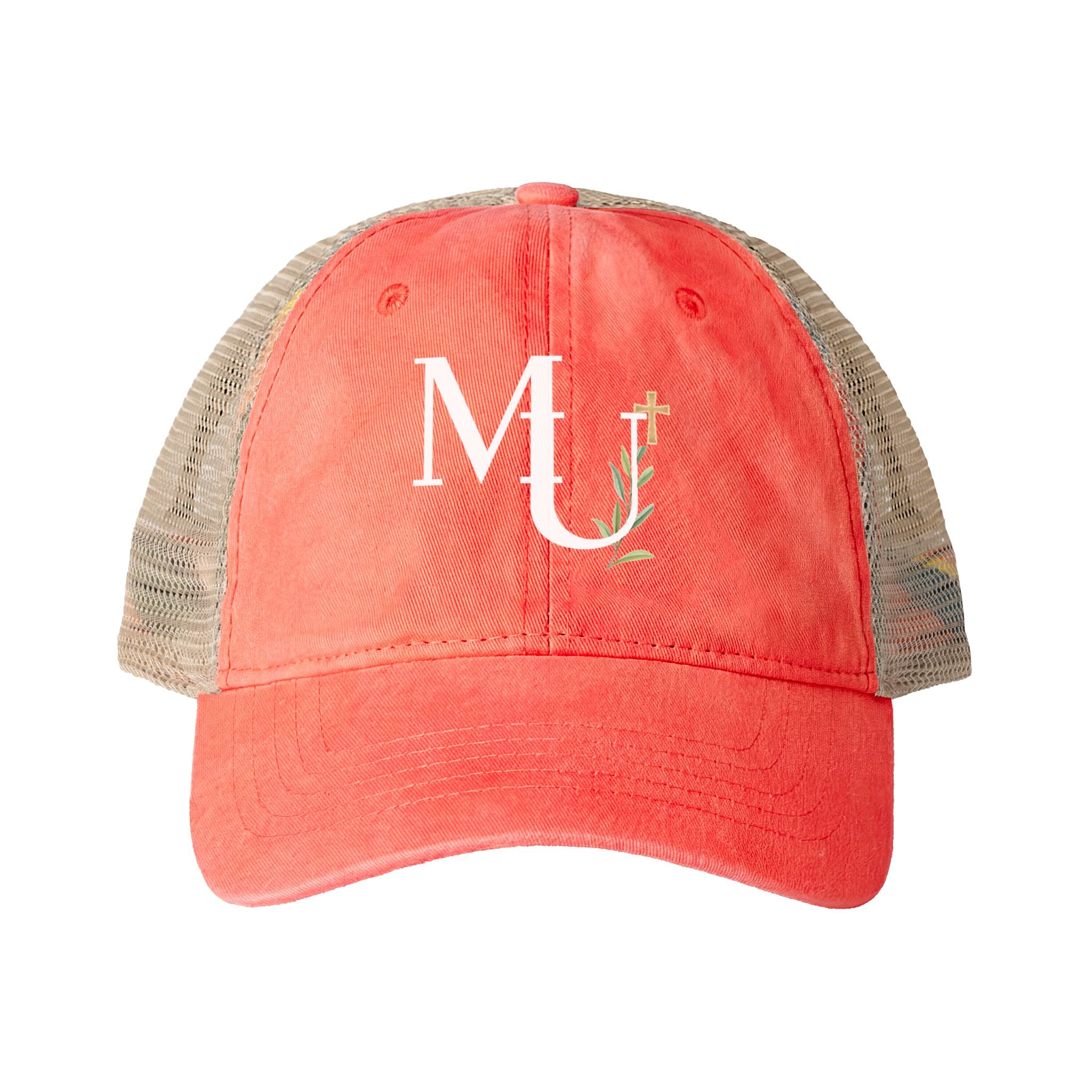 Women's Washed Mesh-Back MU Monogram Cap