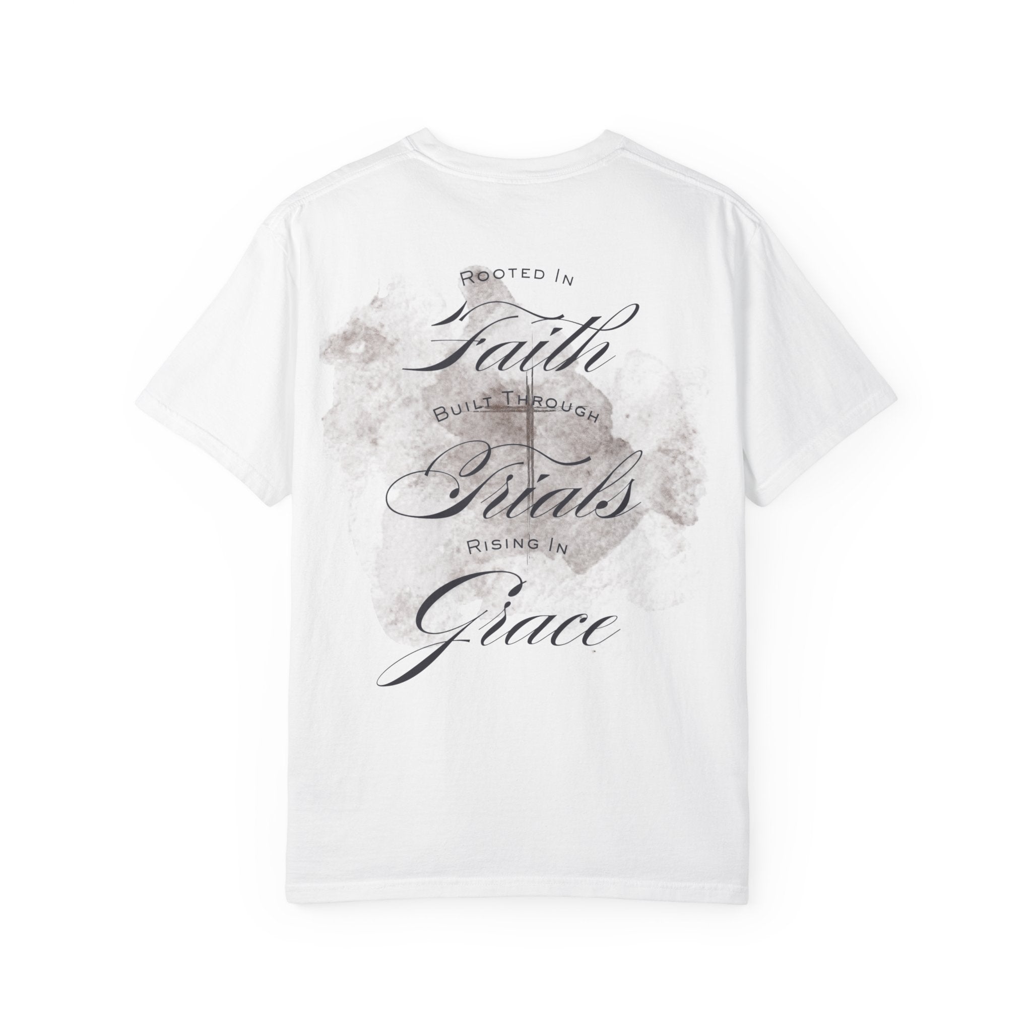 MU Brand Motto, Faith Through Trials Graphic T-Shirt in Comfort Colors