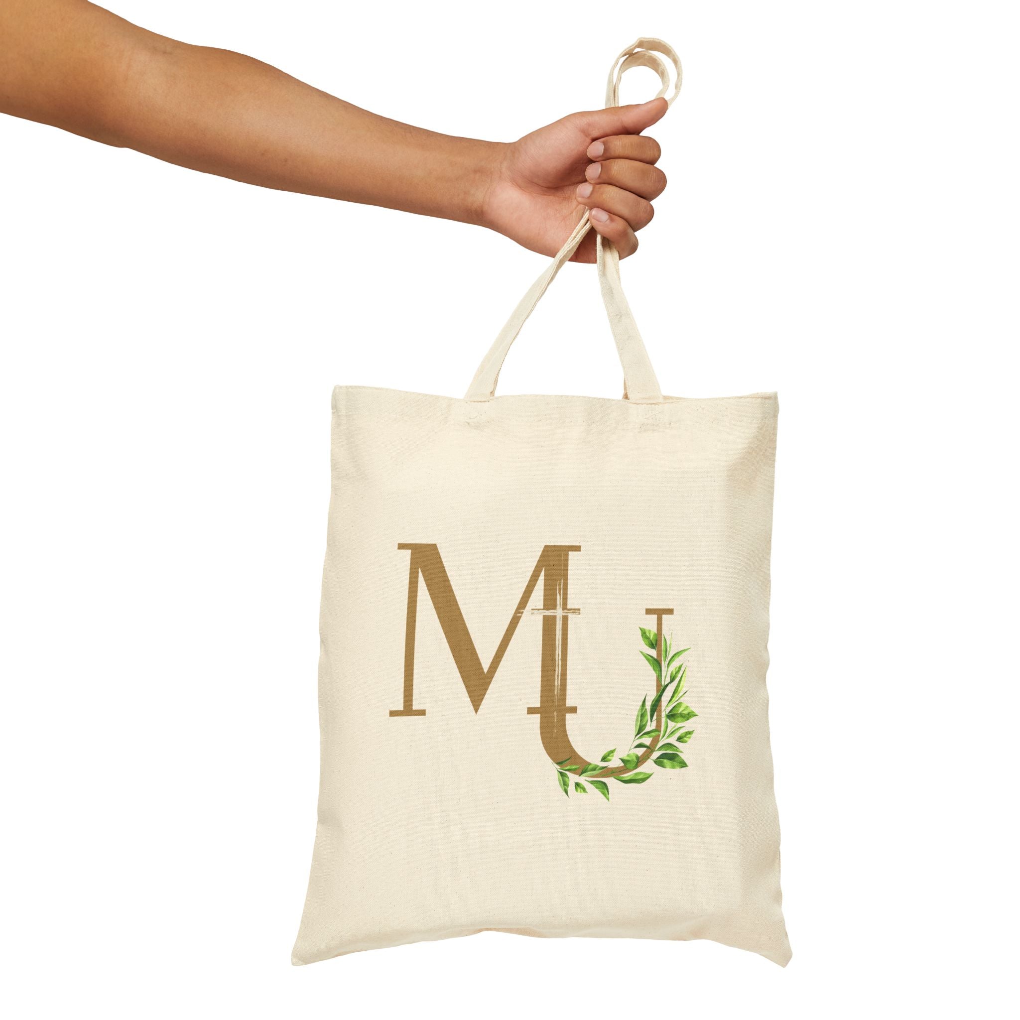 Monogram M U Green Vine Canvas Tote
