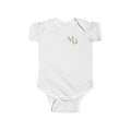Monogram 'MU' Floral Infant Bodysuit — Baby Shower Gift, Newborn Onesie, Matching Onesie