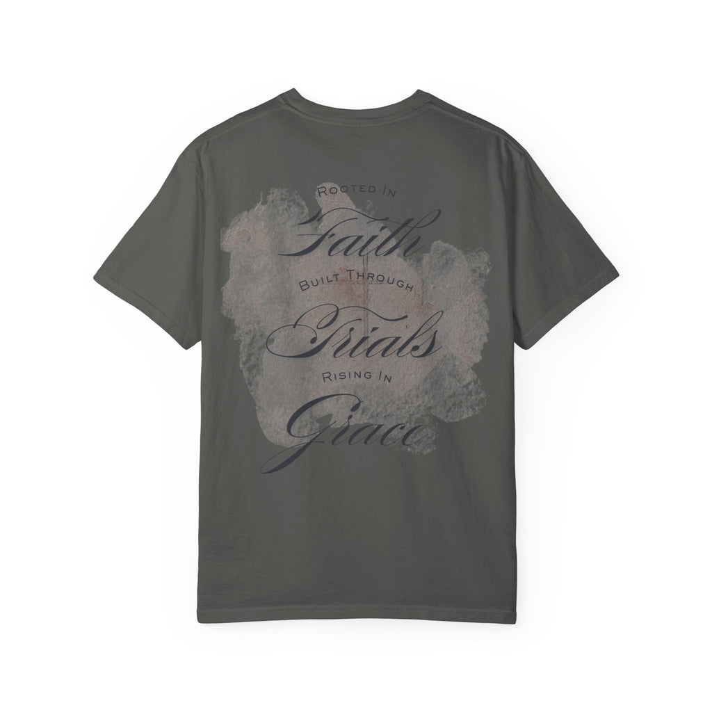 MU Brand Motto, Faith Through Trials Graphic T-Shirt in Comfort Colors
