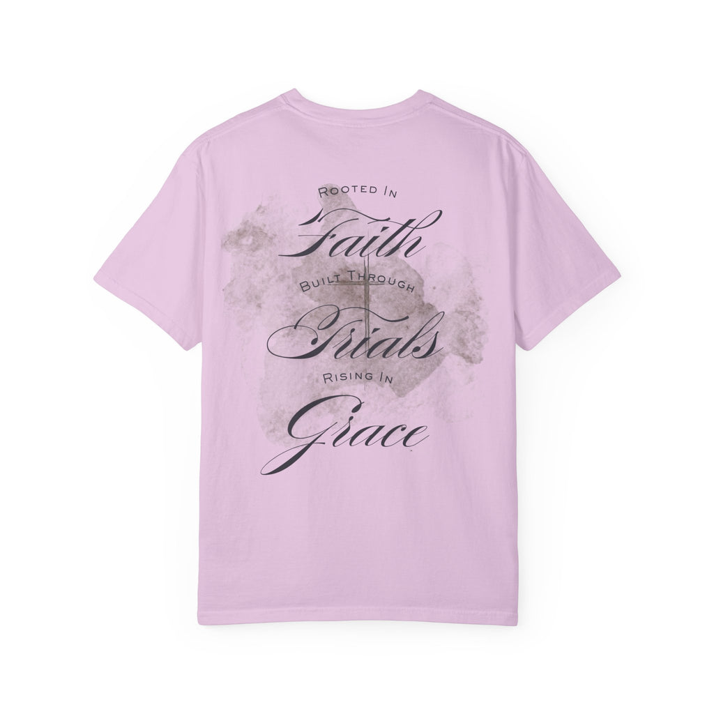 MU Brand Motto, Faith Through Trials Graphic T-Shirt in Comfort Colors