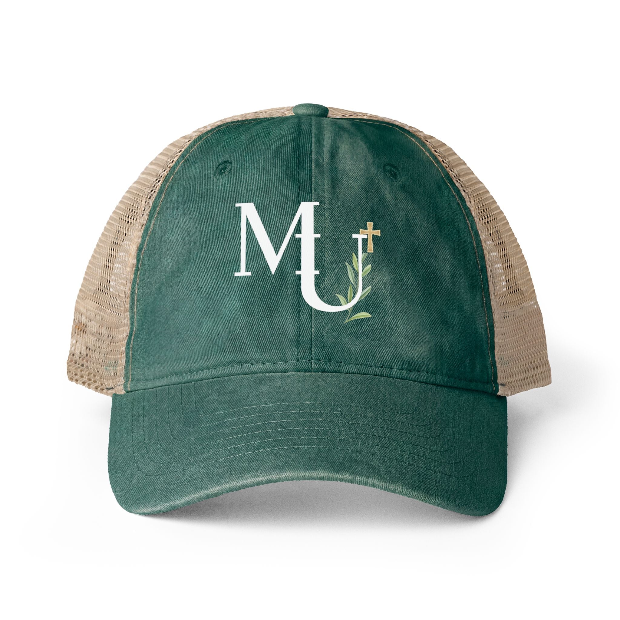 Women's Washed Mesh-Back MU Monogram Cap