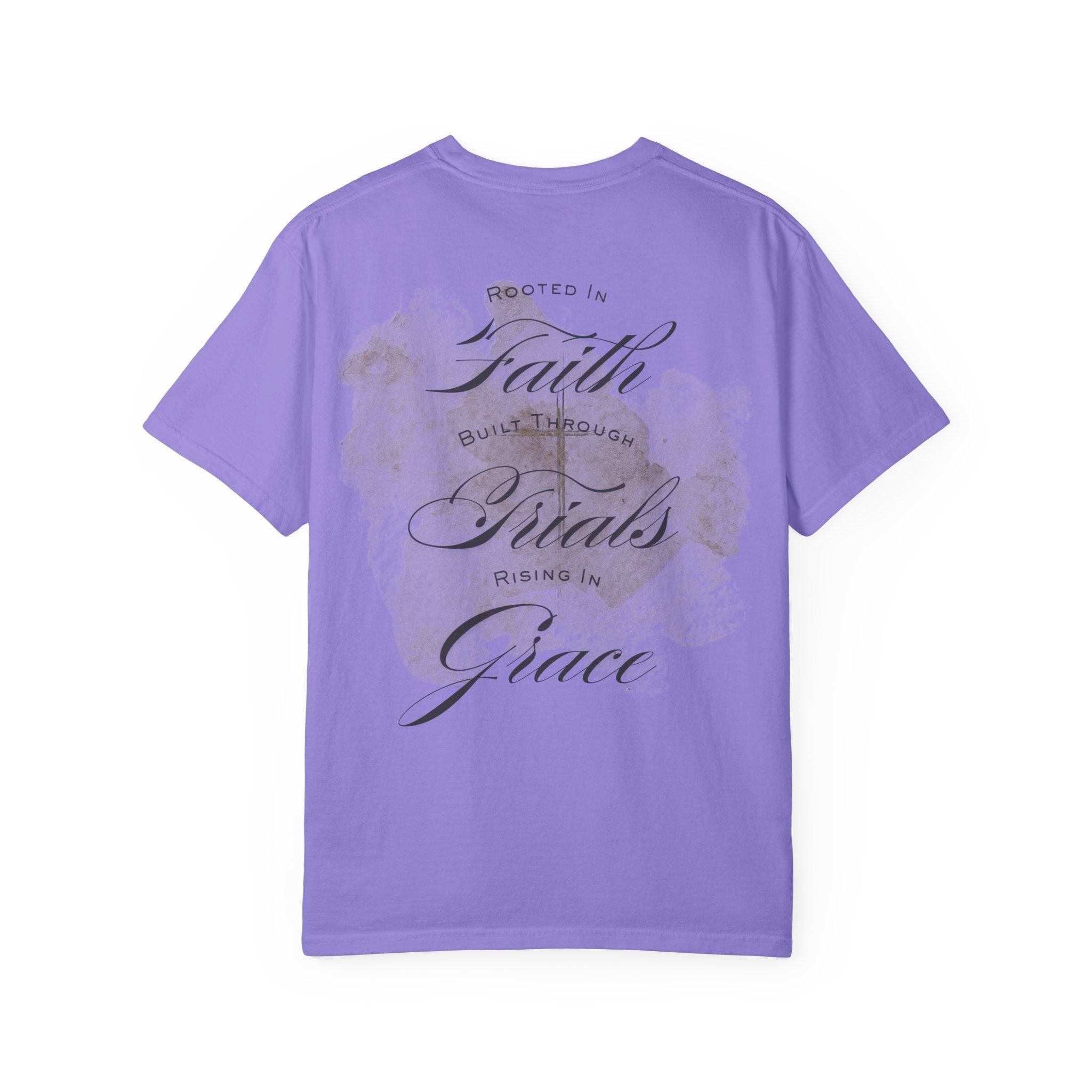 MU Brand Motto, Faith Through Trials Graphic T-Shirt in Comfort Colors