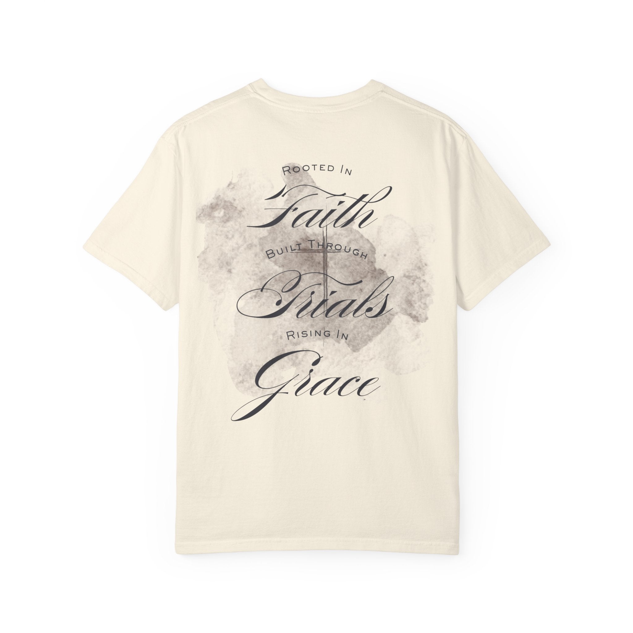 MU Brand Motto, Faith Through Trials Graphic T-Shirt in Comfort Colors
