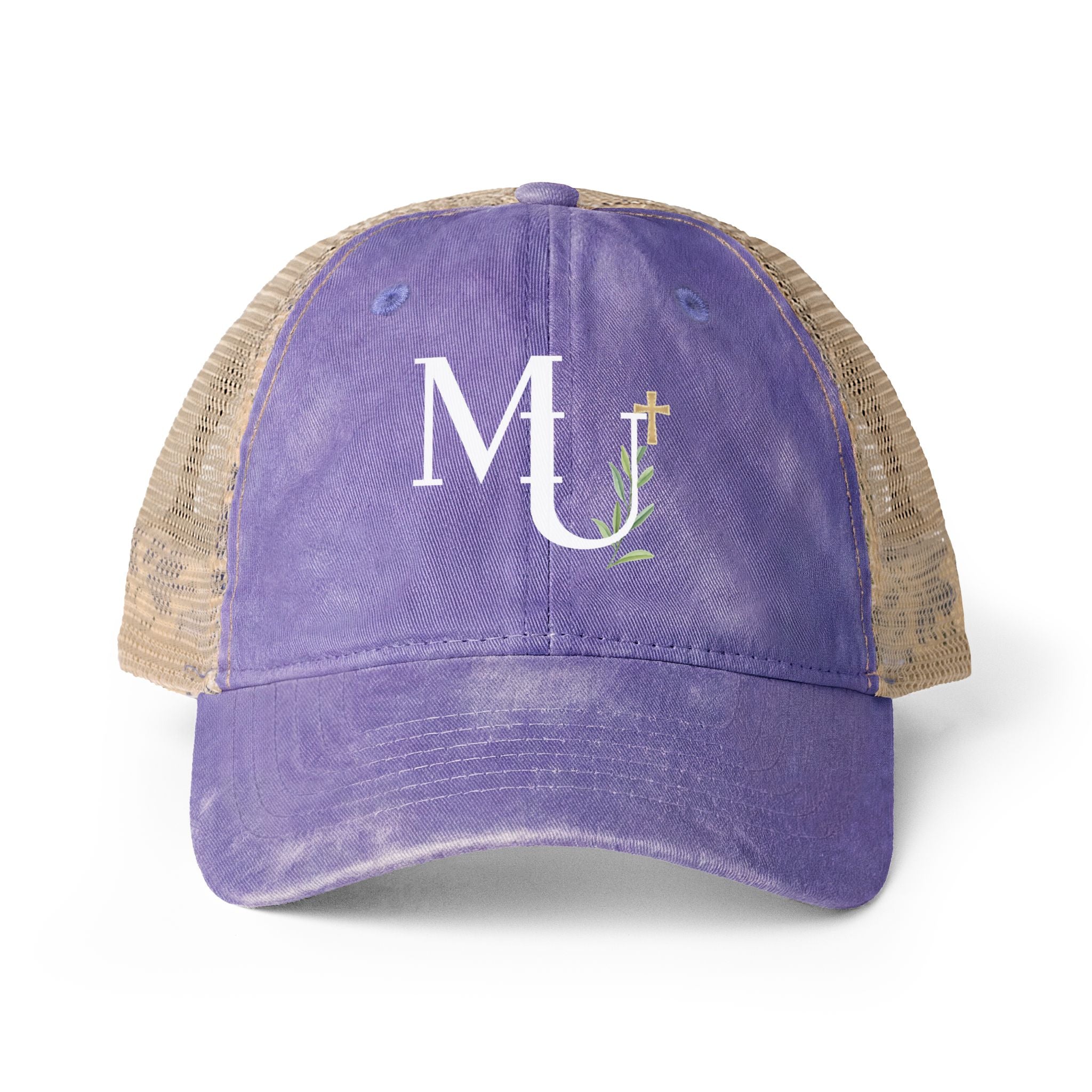 Women's Washed Mesh-Back MU Monogram Cap