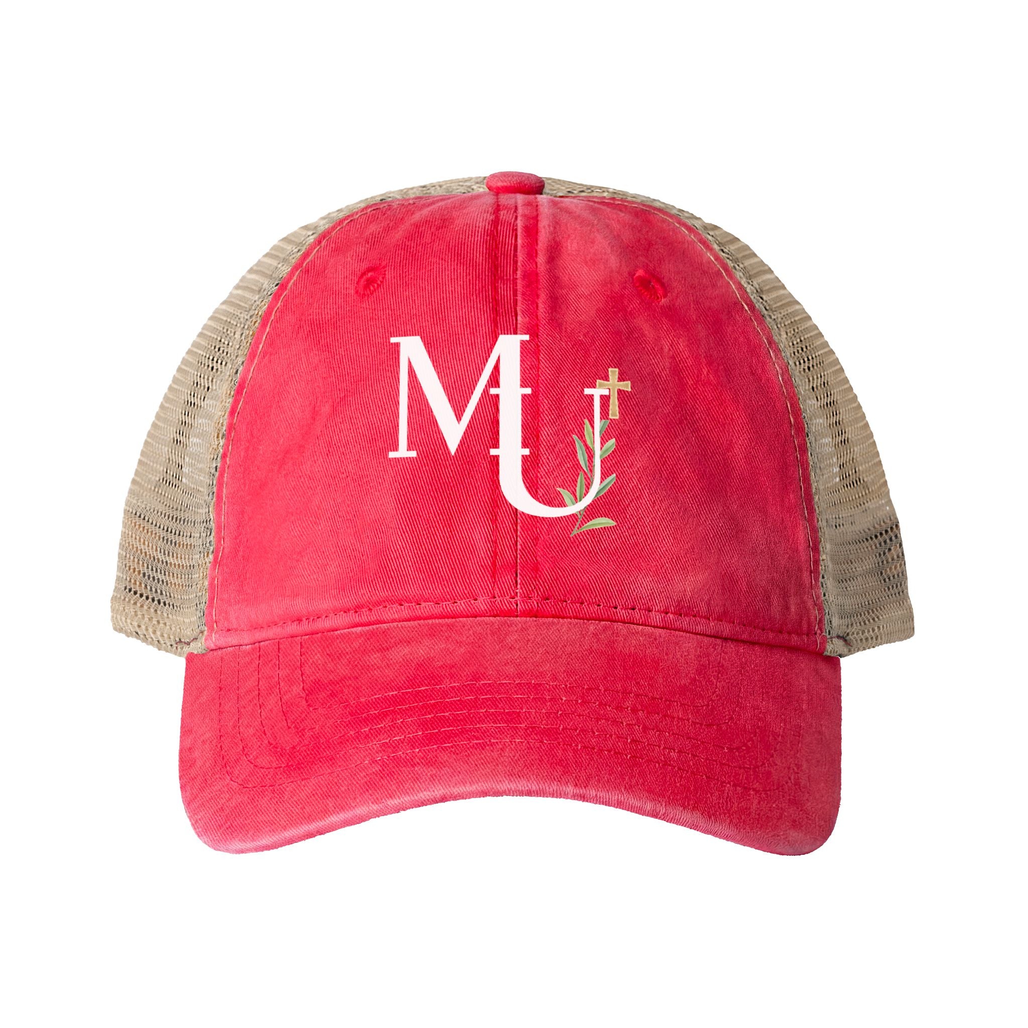 Women's Washed Mesh-Back MU Monogram Cap