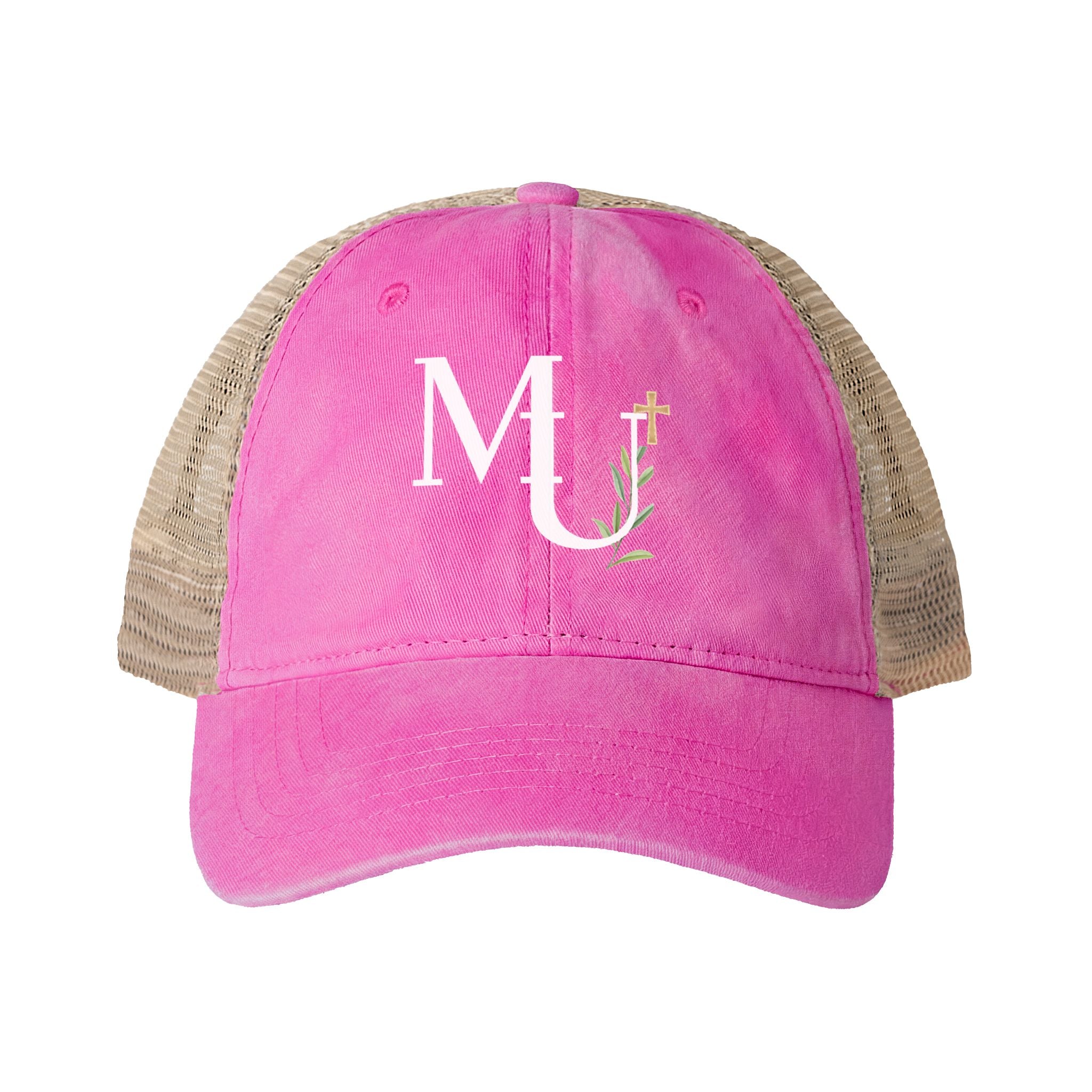 Women's Washed Mesh-Back MU Monogram Cap