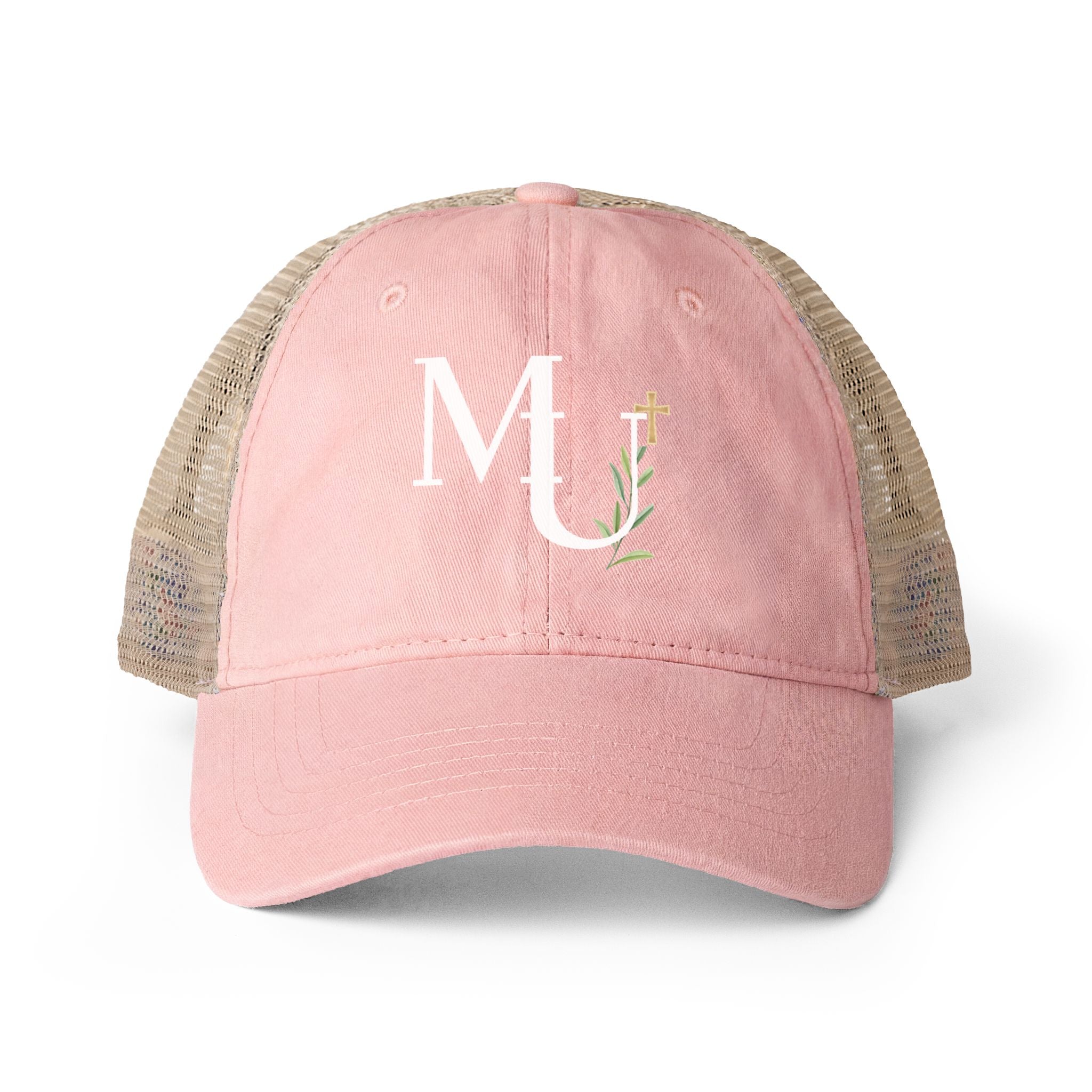 Women's Washed Mesh-Back MU Monogram Cap