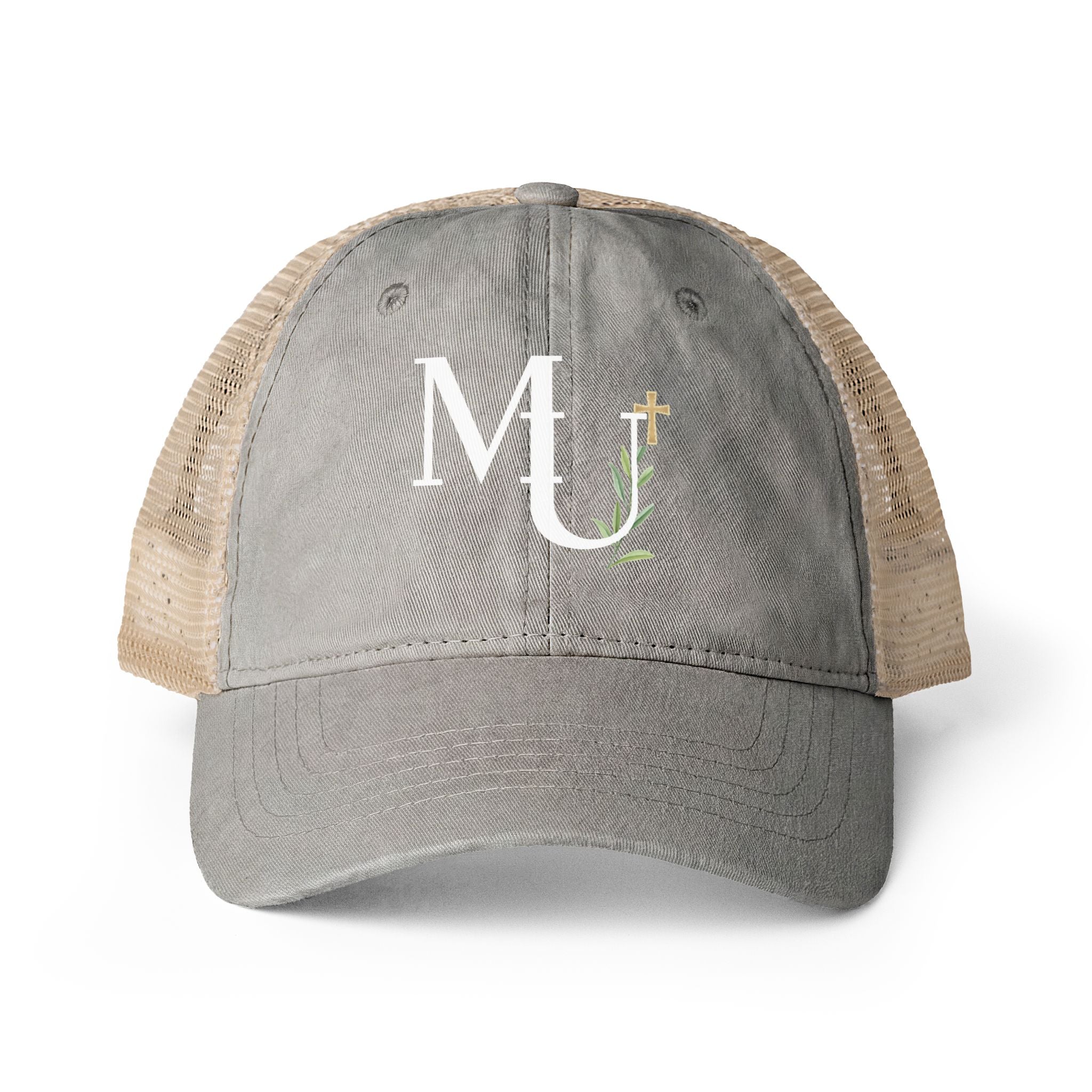 Women's Washed Mesh-Back MU Monogram Cap