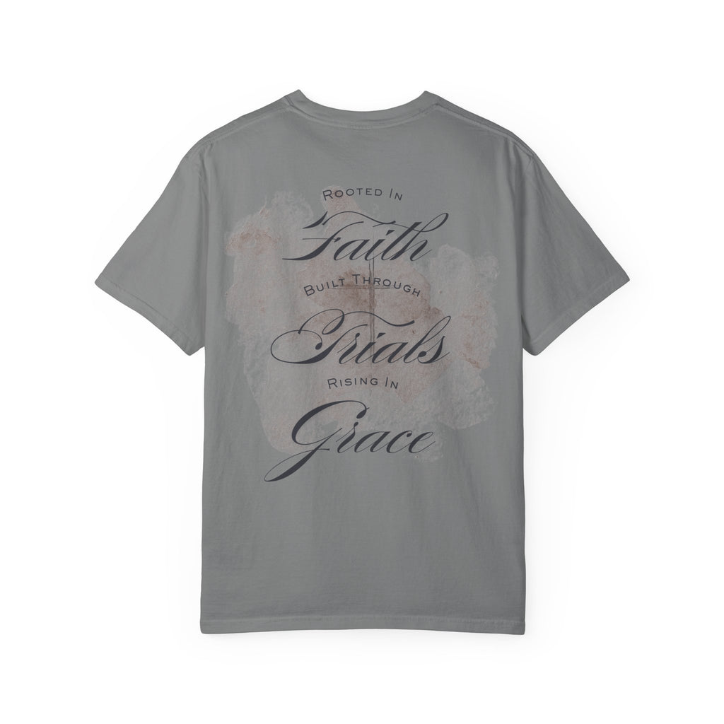 MU Brand Motto, Faith Through Trials Graphic T-Shirt in Comfort Colors