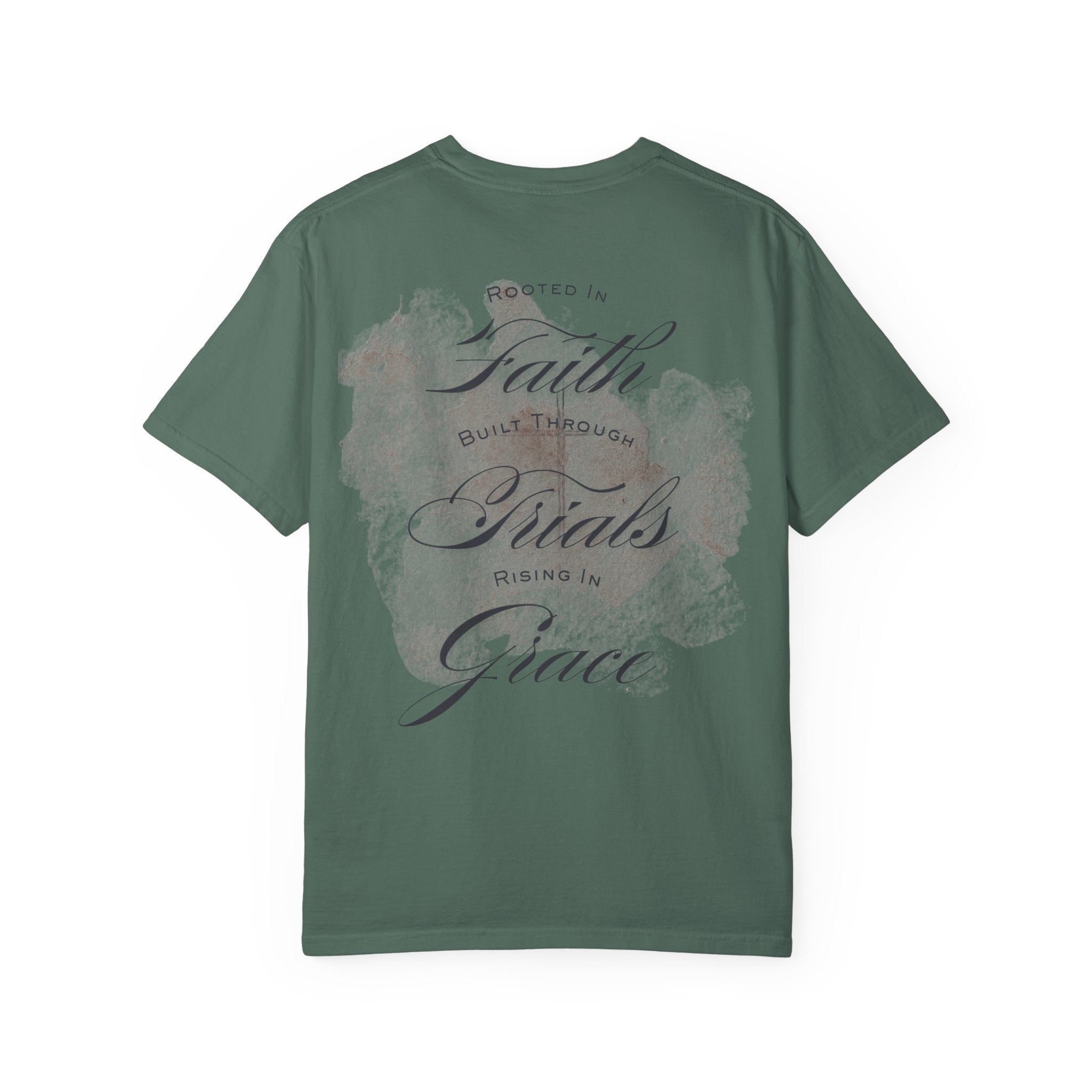 MU Brand Motto, Faith Through Trials Graphic T-Shirt in Comfort Colors