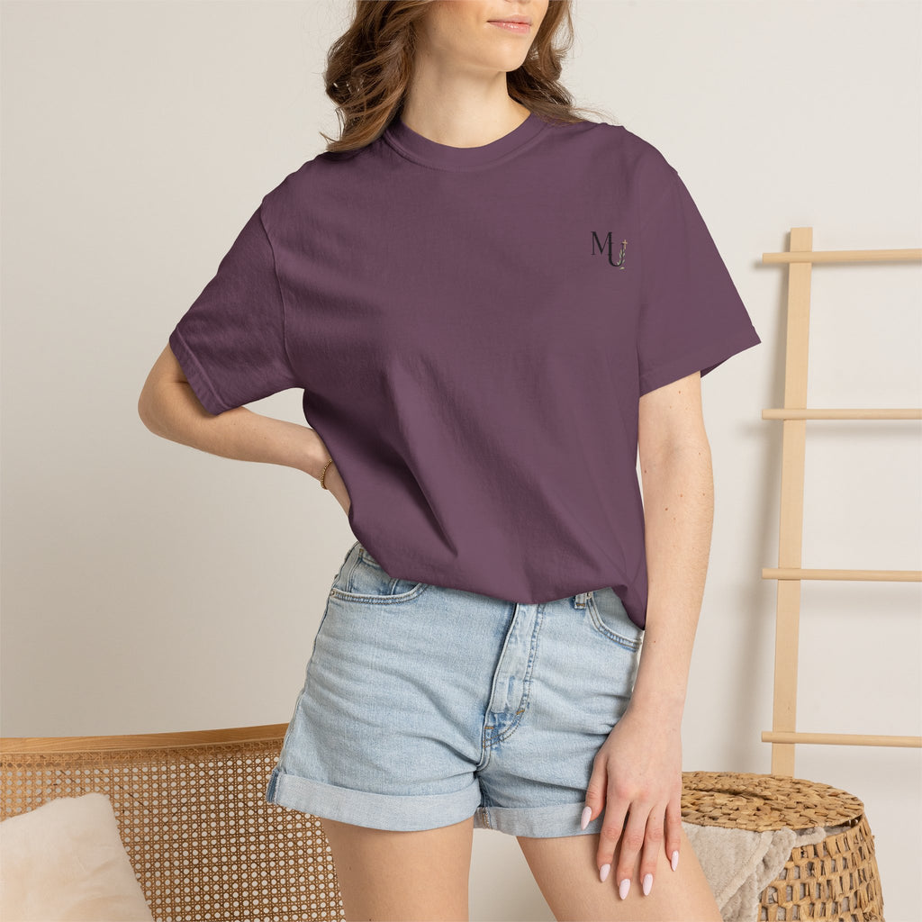 MU Brand Motto, Faith Through Trials Graphic T-Shirt in Comfort Colors