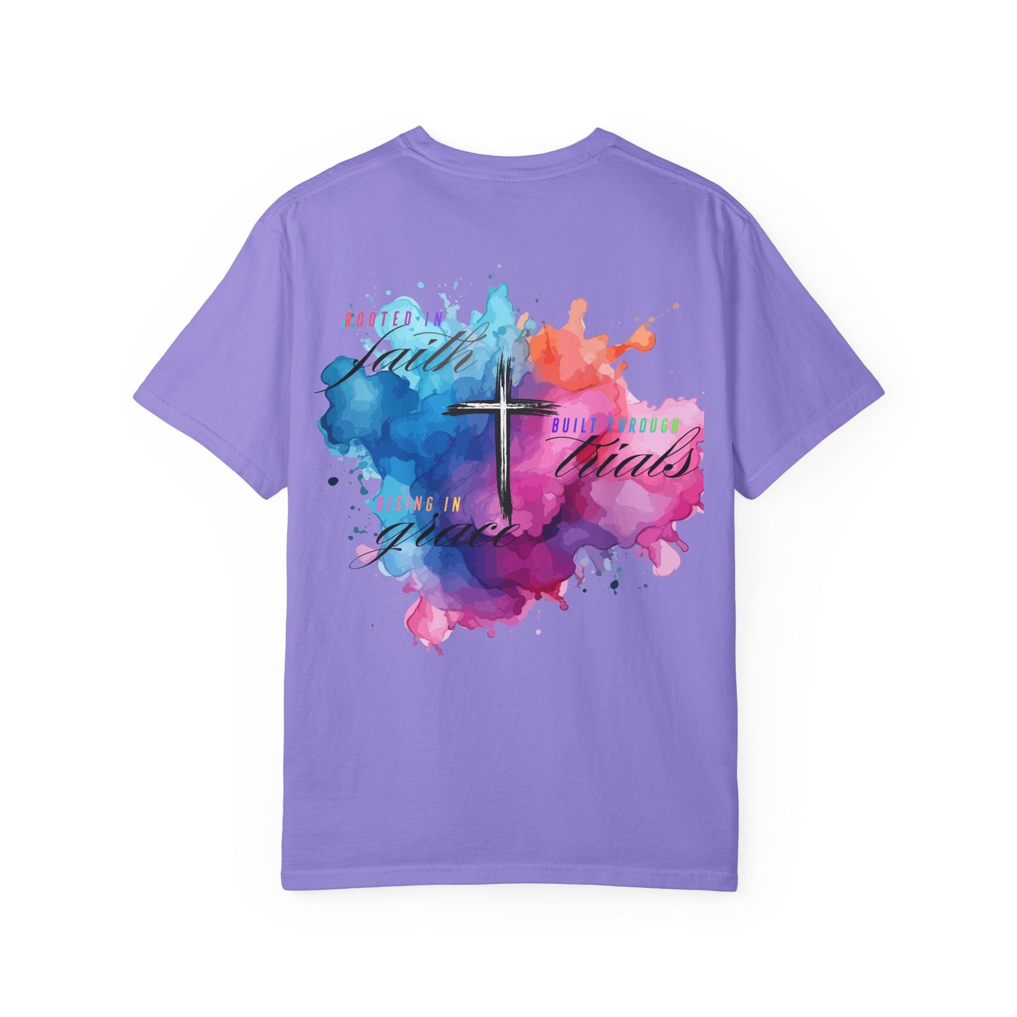 Faith Cross Watercolor T-Shirt — Inspirational Christian Tee