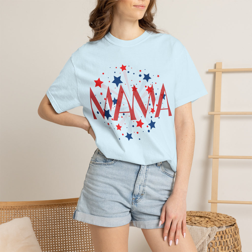 Mama Patriotic T-Shirt — Red White Blue Star Graphic
