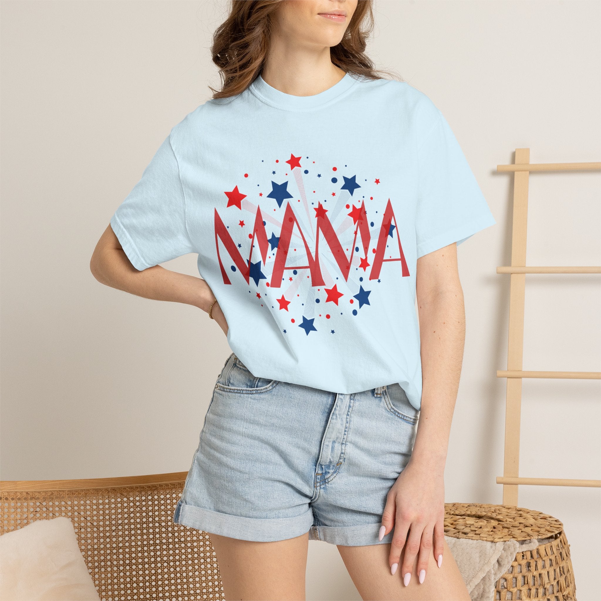 Mama Patriotic T-Shirt — Red White Blue Star Graphic