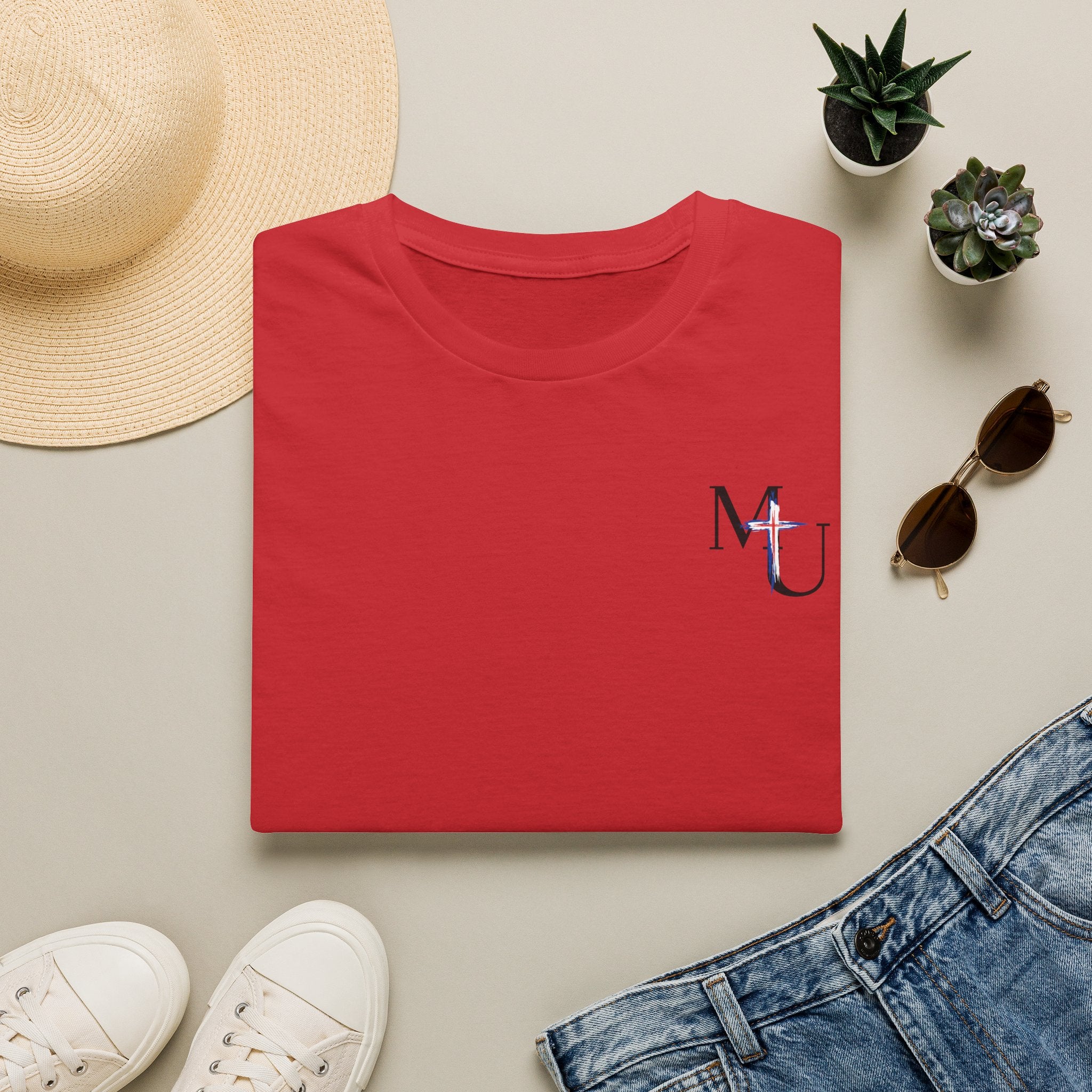 Minimal MU Monogram T‑Shirt — Patriotic Shirt
