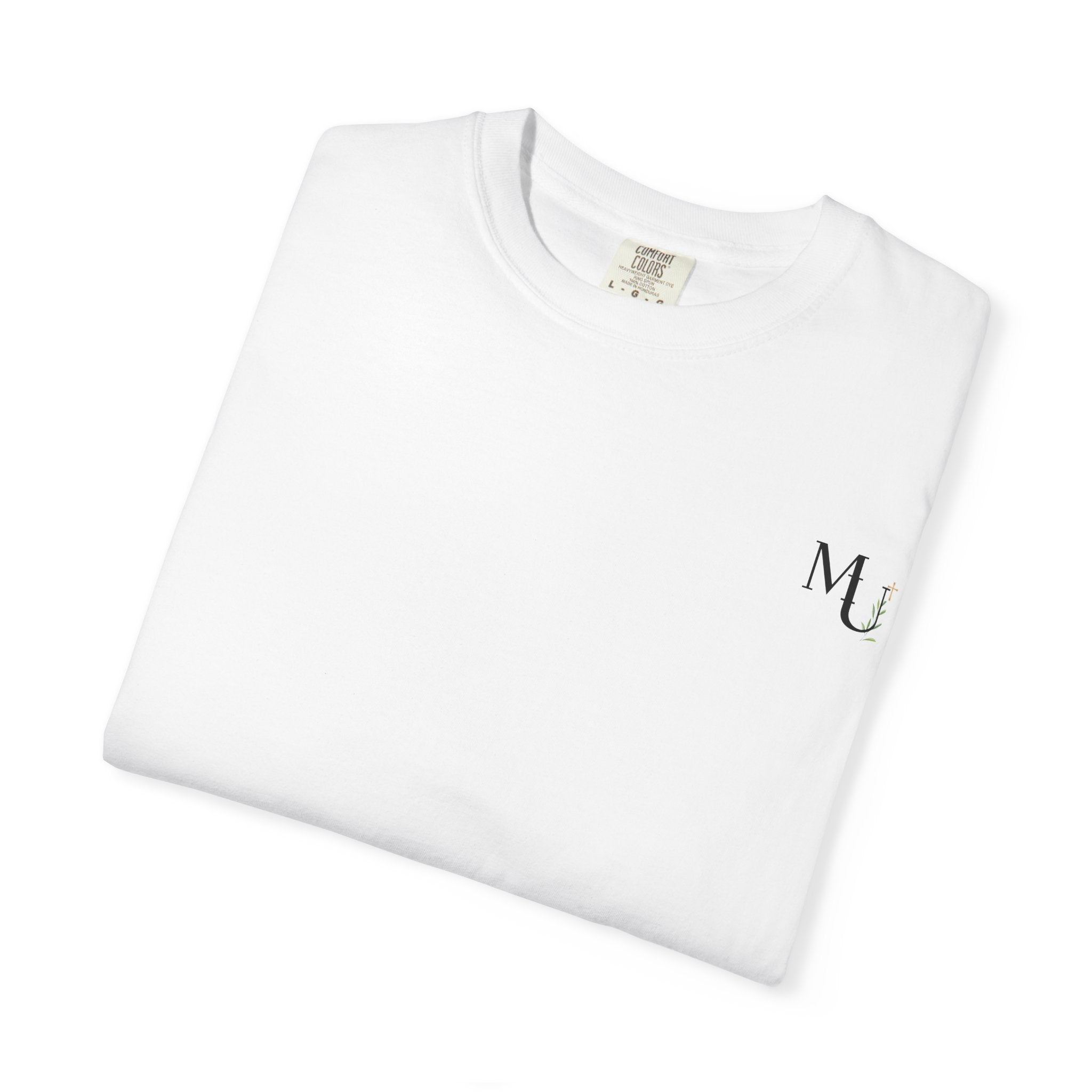 MU Brand Motto, Faith Through Trials Graphic T-Shirt in Comfort Colors