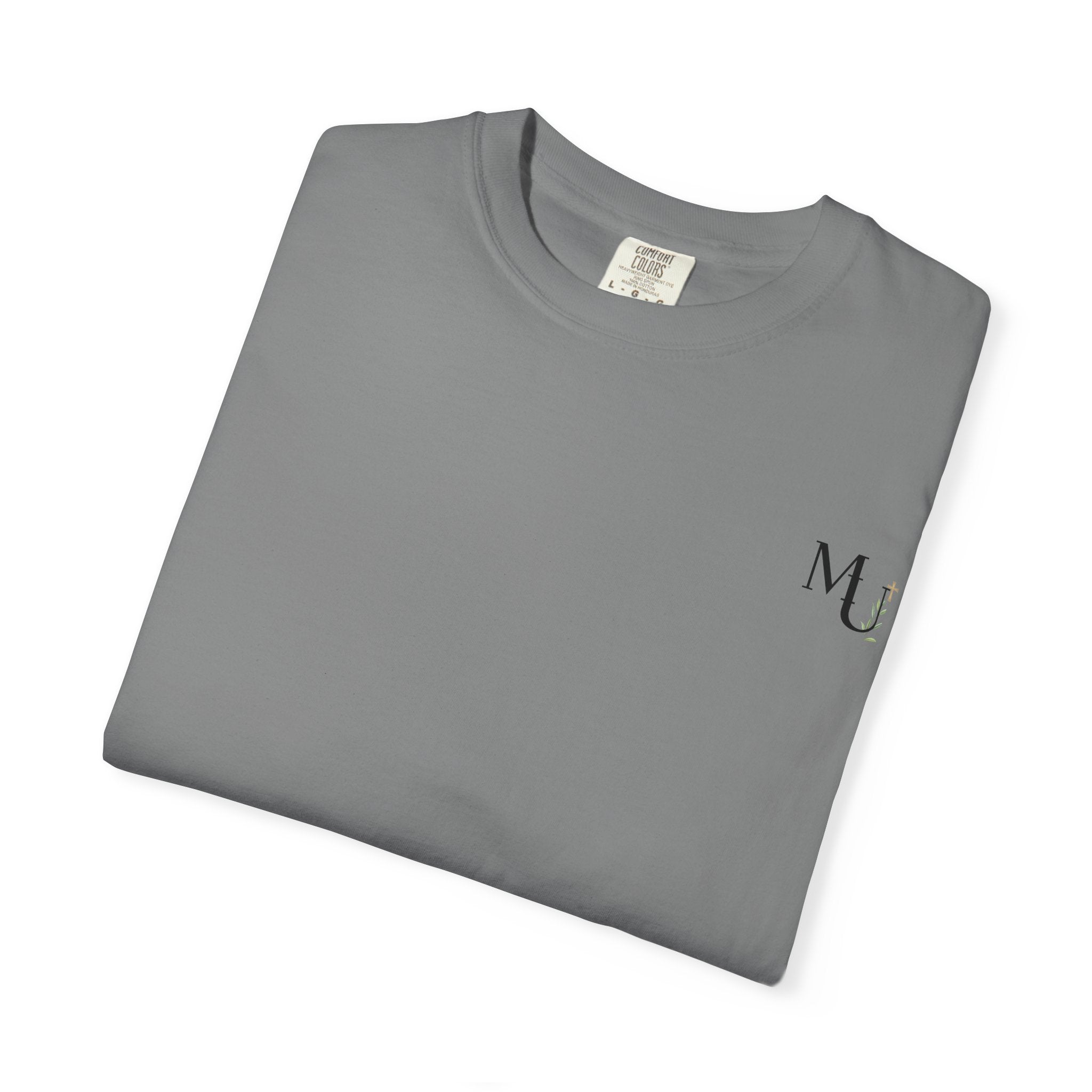 MU Brand Motto, Faith Through Trials Graphic T-Shirt in Comfort Colors
