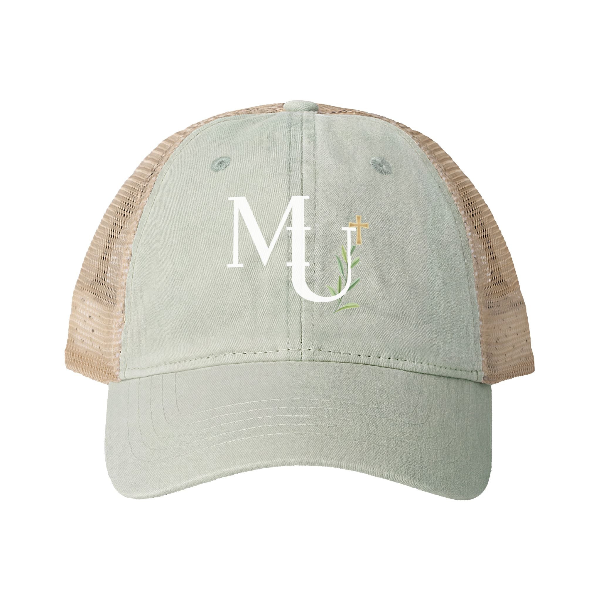 Women's Washed Mesh-Back MU Monogram Cap