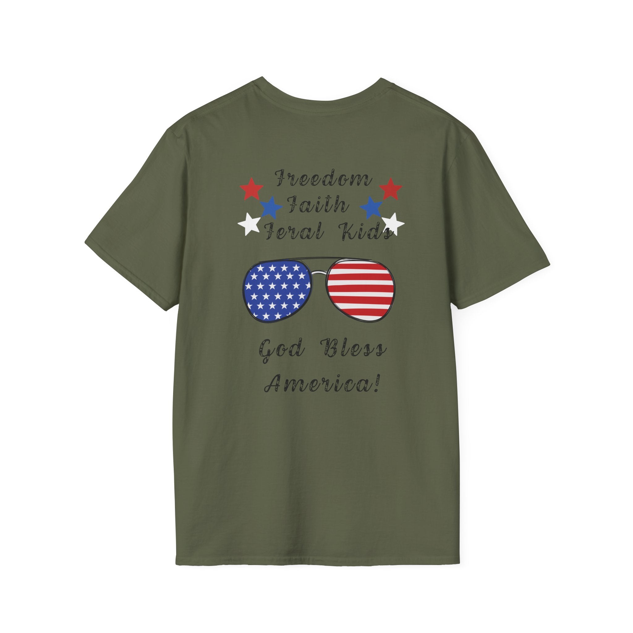 Minimal MU Monogram T‑Shirt — Patriotic Shirt
