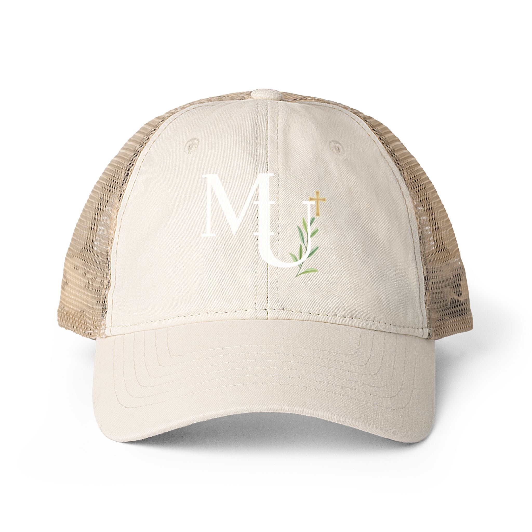Women's Washed Mesh-Back MU Monogram Cap