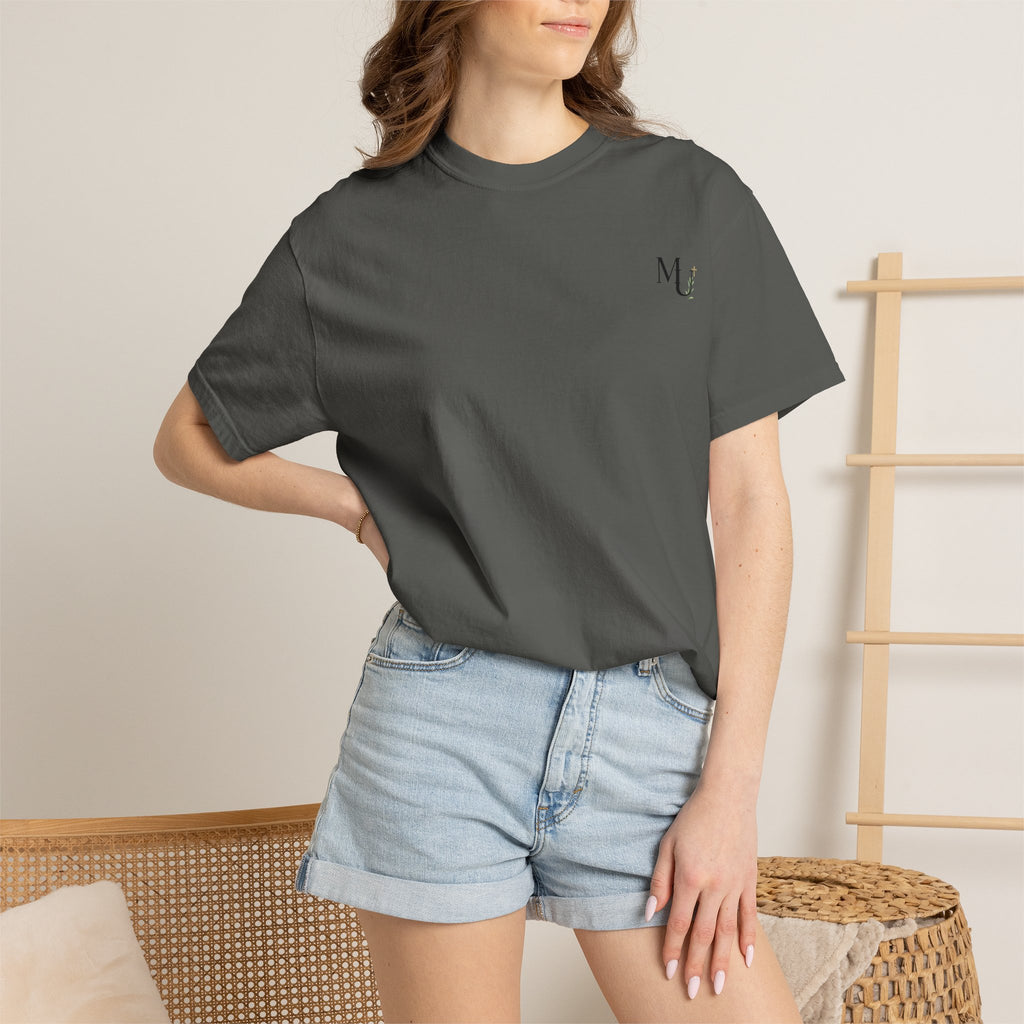 MU Brand Motto, Faith Through Trials Graphic T-Shirt in Comfort Colors